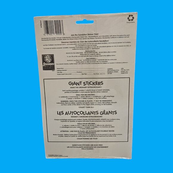 Retro Prismatic Giant Sandylion Stickers Mrs. Grossmans Funny Faces Hambly Stars - Picture 3 of 11